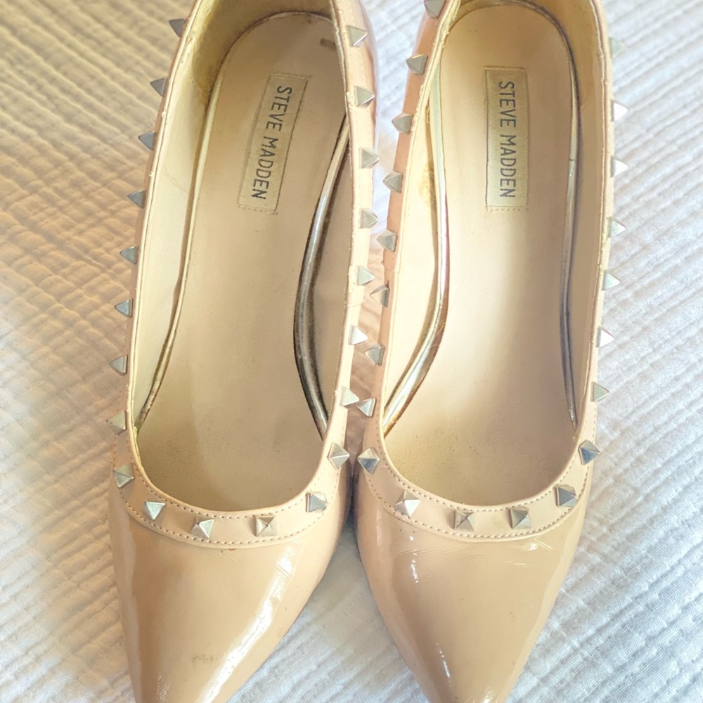 Steve Madden Nude Studded Heels